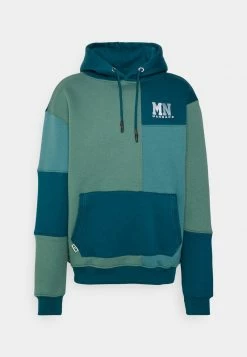 MENNACE CUT SEW PATCHWORK HOODIE - Sweatshirt - Green, Herren