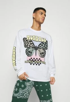 Mennace MESUNDAZE BUTTERFLY - Langarmshirt - White, Herren