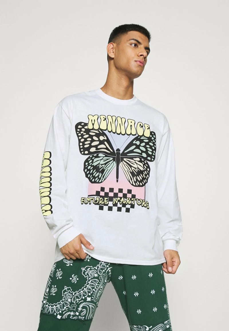 Mennace MESUNDAZE BUTTERFLY - Langarmshirt - White, Herren 1 Mennace MESUNDAZE BUTTERFLY - Langarmshirt - White, Herren