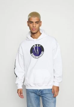 Mennace WORLDWIDE GLOBE HOODIE - Kapuzenpullover - White, Herren