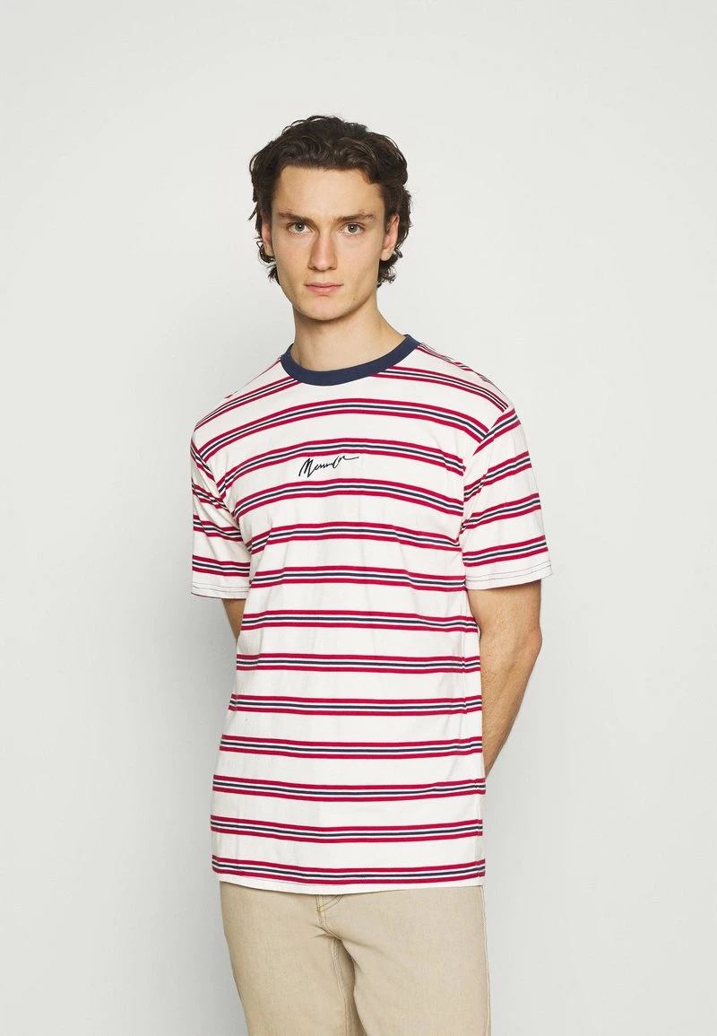 Mennace CLASSIC HORIZONTAL STRIPE UNISEX - T-Shirt Print - White/red 1 Mennace CLASSIC HORIZONTAL STRIPE UNISEX - T-Shirt Print - White/red