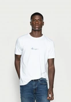 Mennace ESSENTIAL REGULAR RELAXED SIG TEE UNISEX - T-Shirt Basic - White