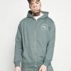 Mennace ESSENTIAL REGULAR ZIP UP HOODIE UNISEX - Sweatjacke - Teal