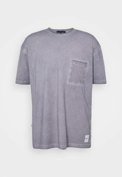 Mennace RECLAIM WASHED POCKET TEE UNISEX - T-Shirt Basic - Charcoal