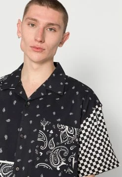 MENNACE PAISLEY CHECKERBOARD REVERE - Hemd - Black, Herren 9 MENNACE PAISLEY CHECKERBOARD REVERE - Hemd - Black, Herren -Mennace Speichern c6e3b20040e741fc8f421030b00e2f9f