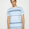 Mennace UNISEX SUNDAZE STRIPED REGULAR - T-Shirt Print - Light Blue