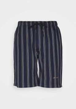 Mennace FINE PREPPY STRIPE PULL ON UNISEX - Shorts - Navy