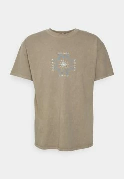 Mennace SOLSTICE OF LIGHT - T-Shirt Print - Stone, Herren