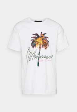 Mennace BURNING PALM REGULAR - T-Shirt Print - White, Herren -Mennace Speichern d97ed7a170e74afd9ac1a777adacc39b