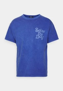Mennace SEIZE THE DAY - T-Shirt Print - Blue, Herren -Mennace Speichern dadddfe5454141799c992f08ee4d58a1