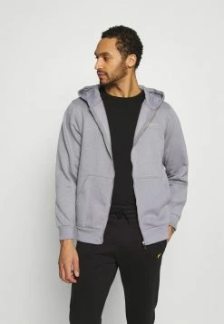 Mennace ESSENTIAL RELAXED ZIP TRHOUGH HOODIE UNISEX - Sweatjacke - Grey