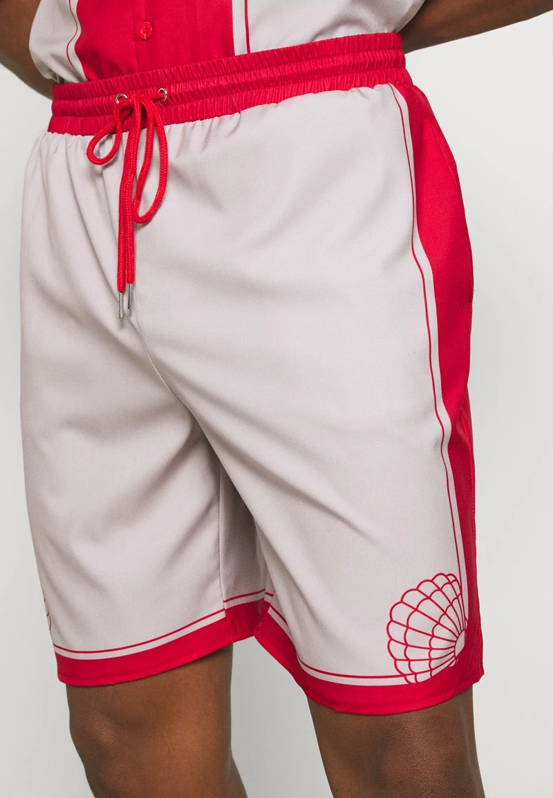 Mennace SHELL PRINT PULL ON - Shorts - Red, Herren 6 Mennace SHELL PRINT PULL ON - Shorts - Red, Herren – Bild 6