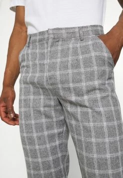 Mennace BREEZE STRAIGHT CHECK SUIT TROUSER - Stoffhose - Grey, Herren -Mennace Speichern e96a441e8814493aa3c1de81fa4ba016