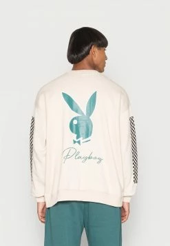 Mennace PLAYBOY SIGNATURE CHECKERBOARD UNISEX - Sweatshirt - White
