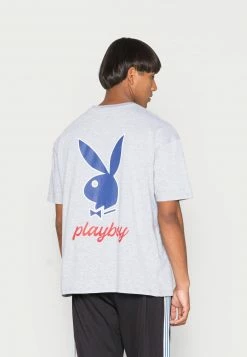 Mennace PLAYBOY BUNNY UNISEX - T-Shirt Print - Grey